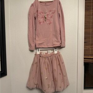 TWO piece. H&M Blush Pink Top and Skirt